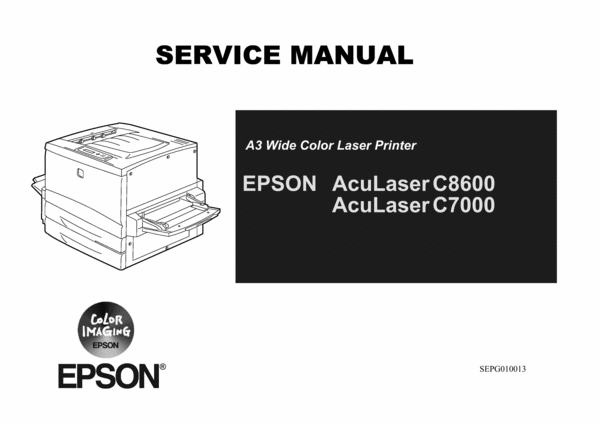 Product picture Epson AcuLaser C8600 C7000 Service Manual